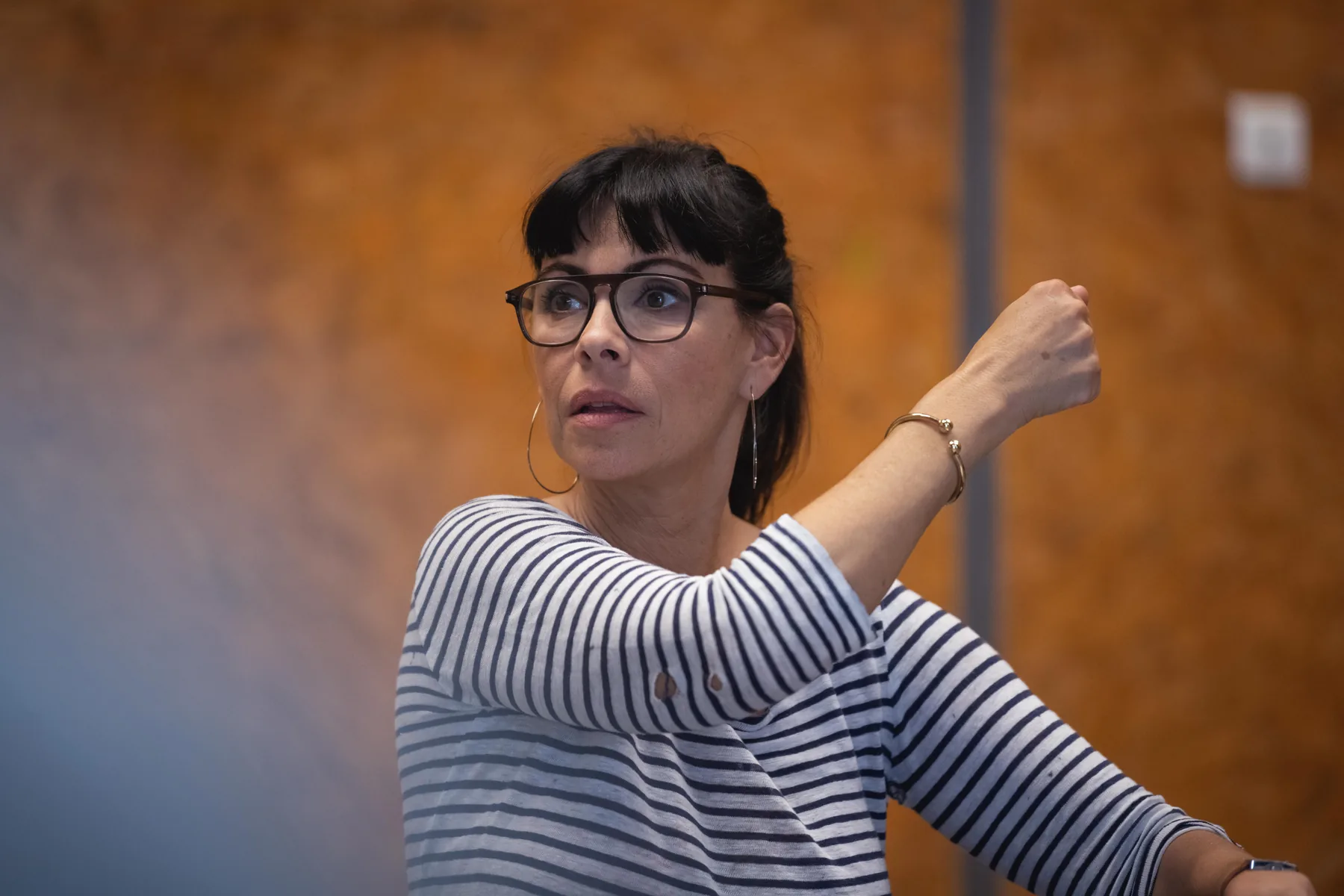 Mathilda May en atelier